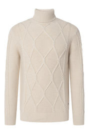 Strickpullover aus Wollmix - 107 - Creme