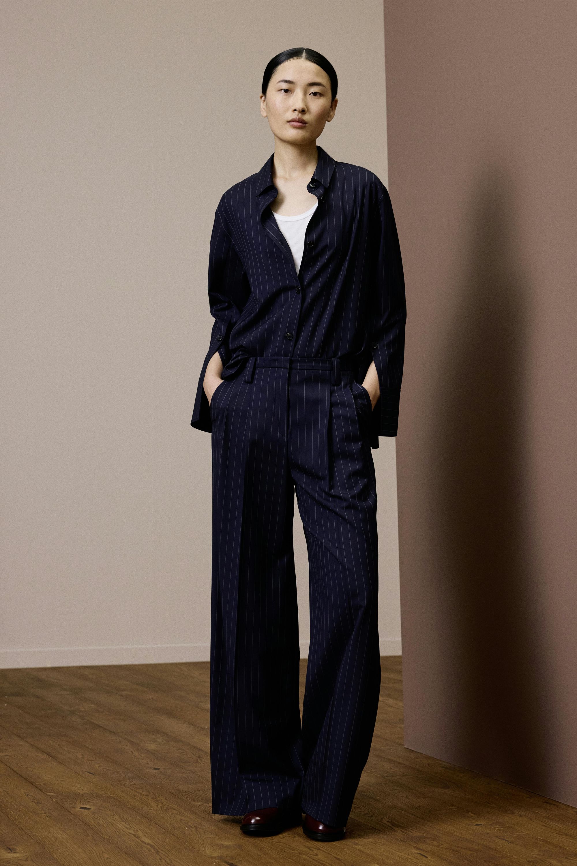 Bundfaltenhose Modern Fit - Navy 415 - Blau