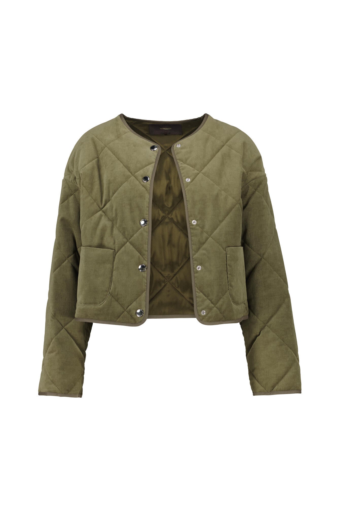 Steppjacke Cropped Fit - Open Green - Grün