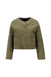Steppjacke Cropped Fit - Open Green - Grün