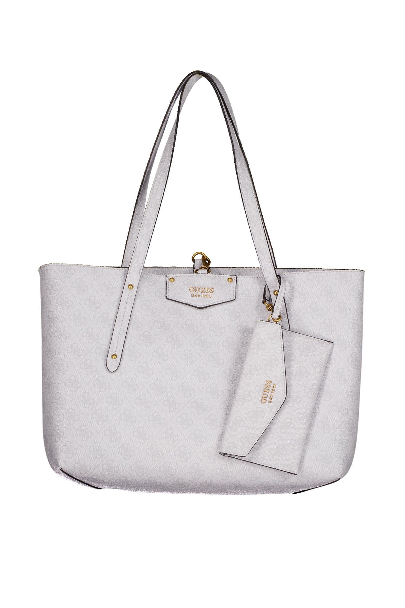 Handtasche Eco Brenton Tote 3-teilig - STL-STONE LOGO - Grau | Weiß