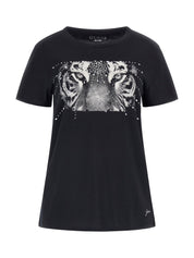 T-Shirt mit Print - JBLK Jet Black A996 - Schwarz