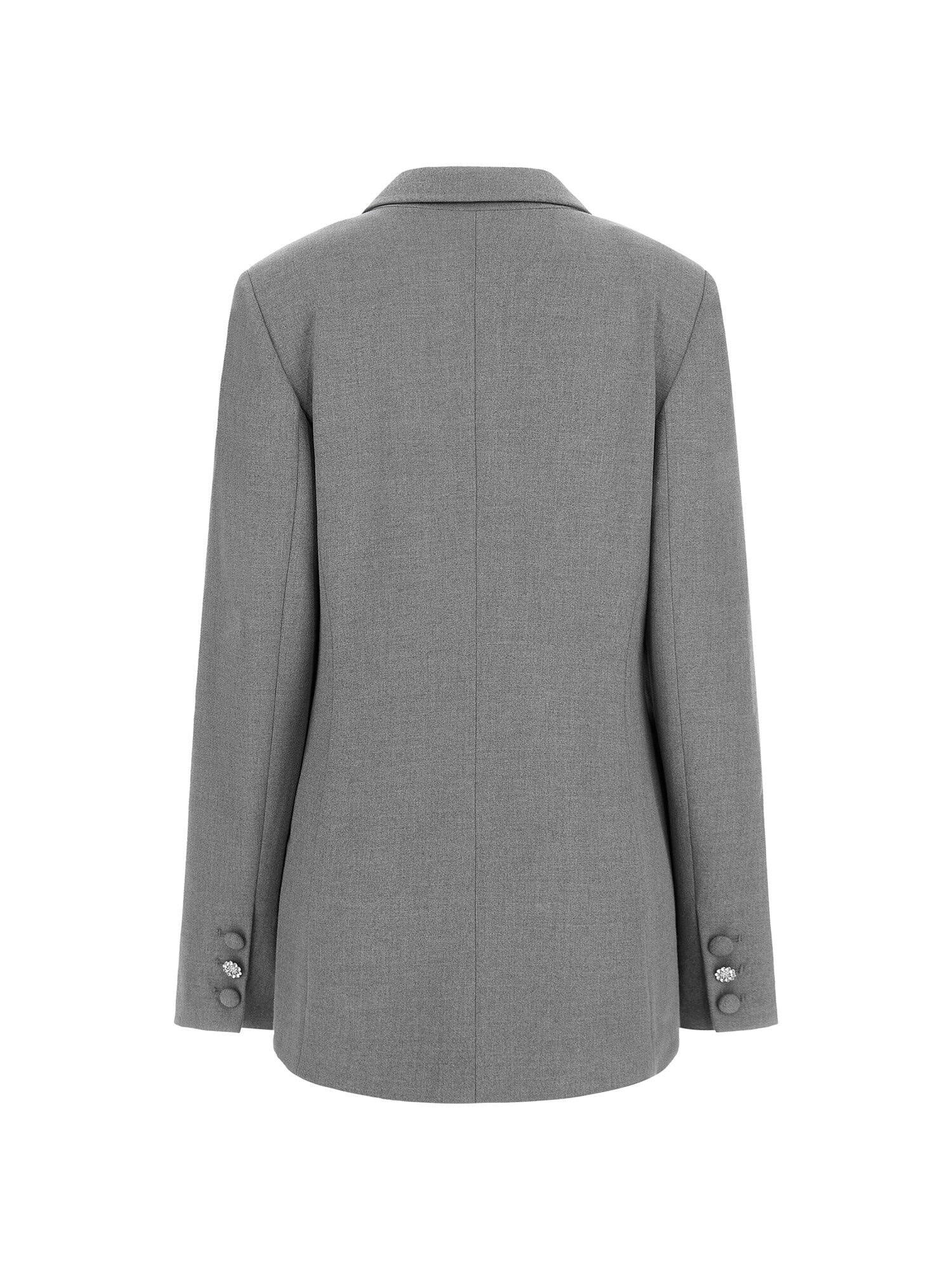 Taillierter Blazer mit Pattentaschen - CGYH CLOUDY GREY HEATHER - Grau