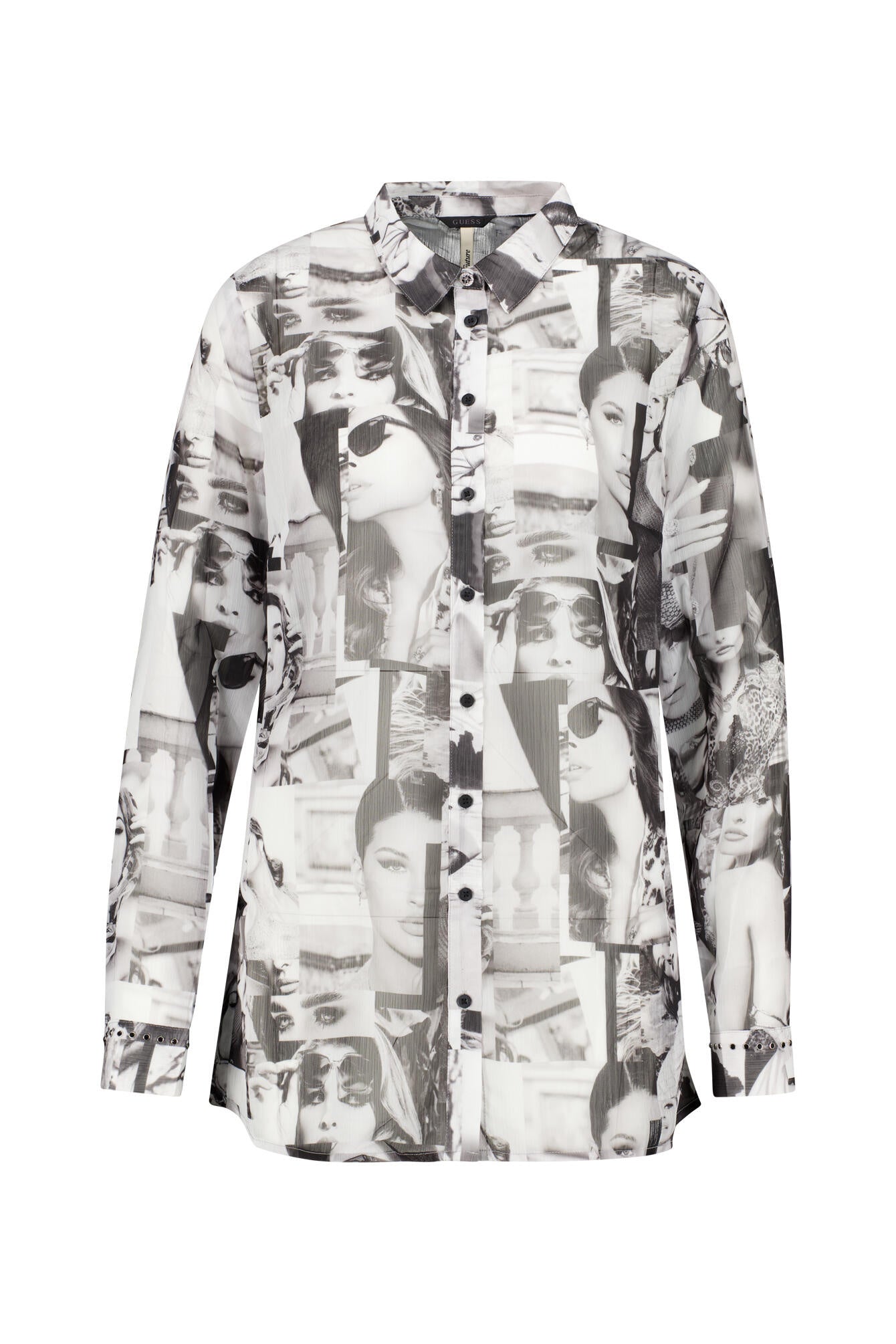 Transparente Bluse - P9XK ICONIC COLLAGE PRINT - Grau