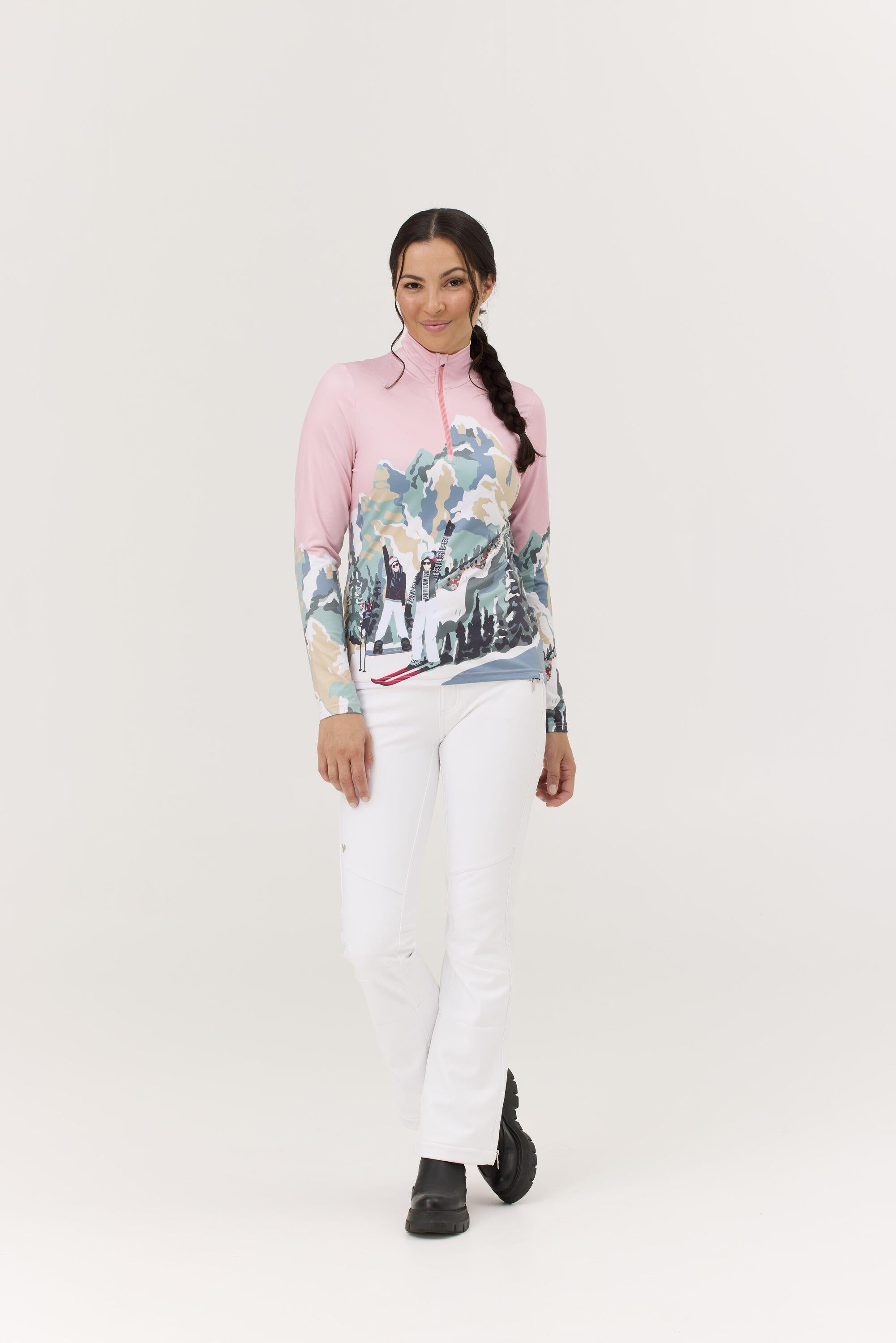 Midlayer SKI POWER - 924-multi - Rosa