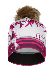 Skimütze mit Bommel - 939-magenta - Pink