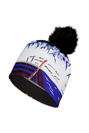 Skimütze mit Bommel - 941-multi - Weiß