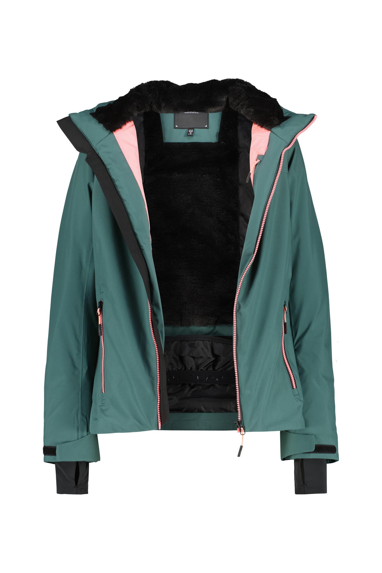 Skijacke mit abnehmbarer Kapuze - F520-TREK GREEN - Grün