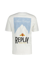 T-Shirt aus Baumwolle - 011-NATURAL WHITE - Weiß