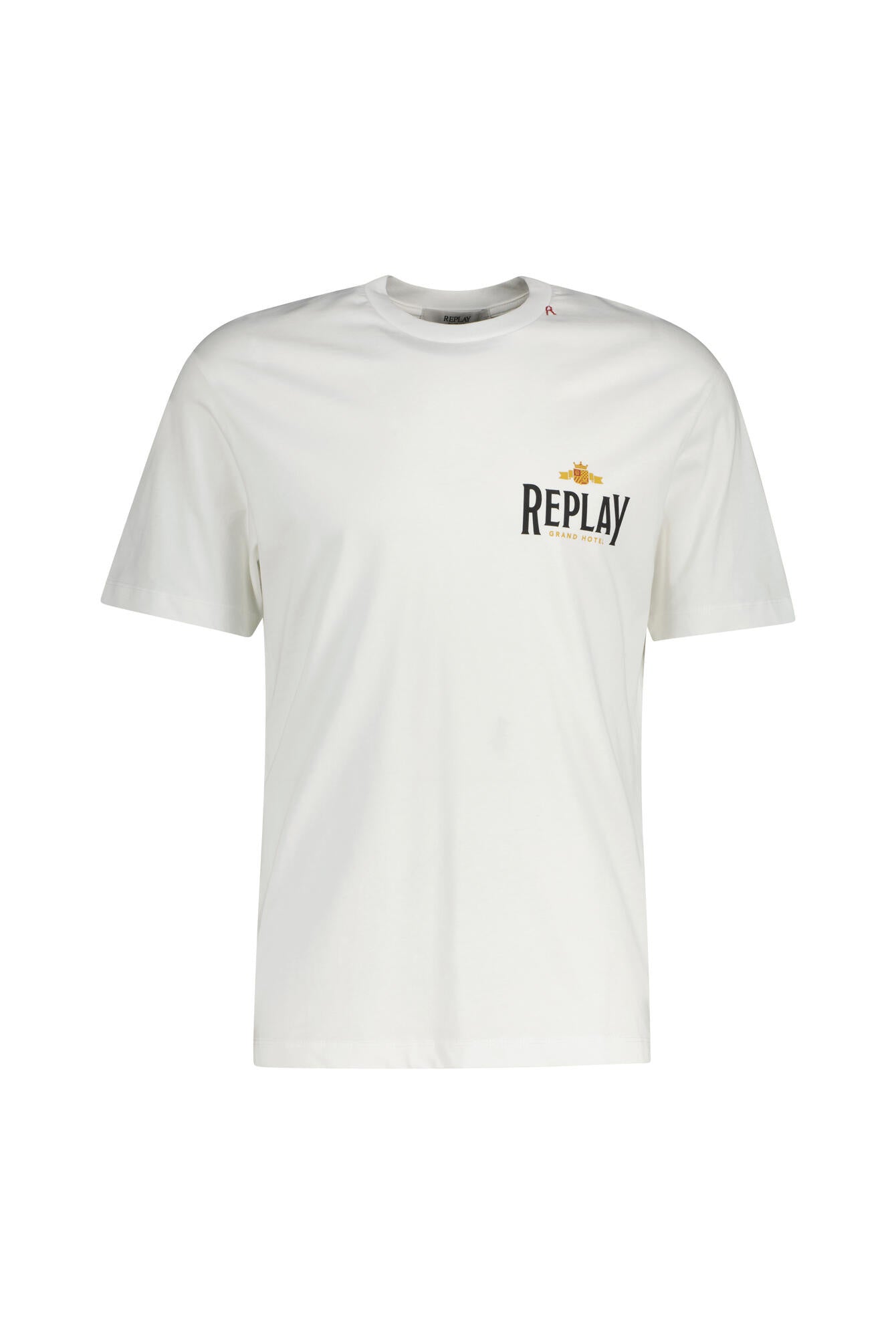 T-Shirt aus Baumwolle - 011-NATURAL WHITE - Weiß