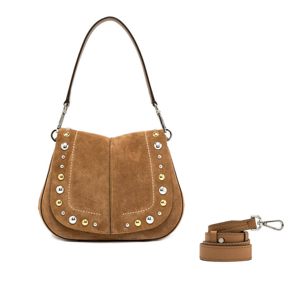 Schultertasche HELENA ROUND - 1478-CARAMEL - Braun
