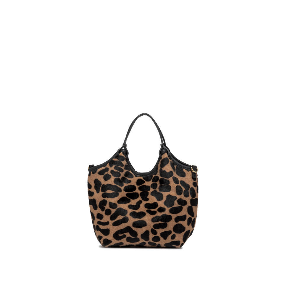 Handtasche Horsy DUA - 10730-LEO MACCHIA NERA-NERO - Braun