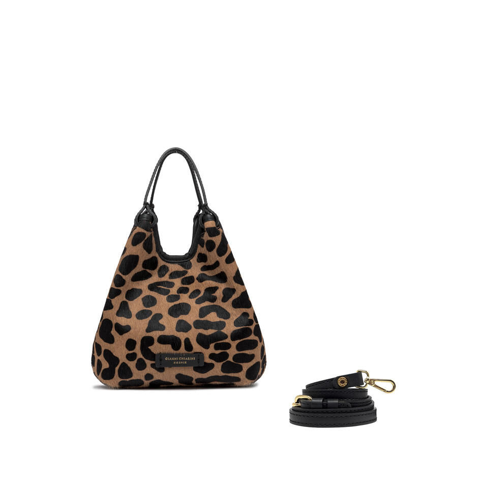 Handtasche Horsy DUA - 10730-LEO MACCHIA NERA-NERO - Braun