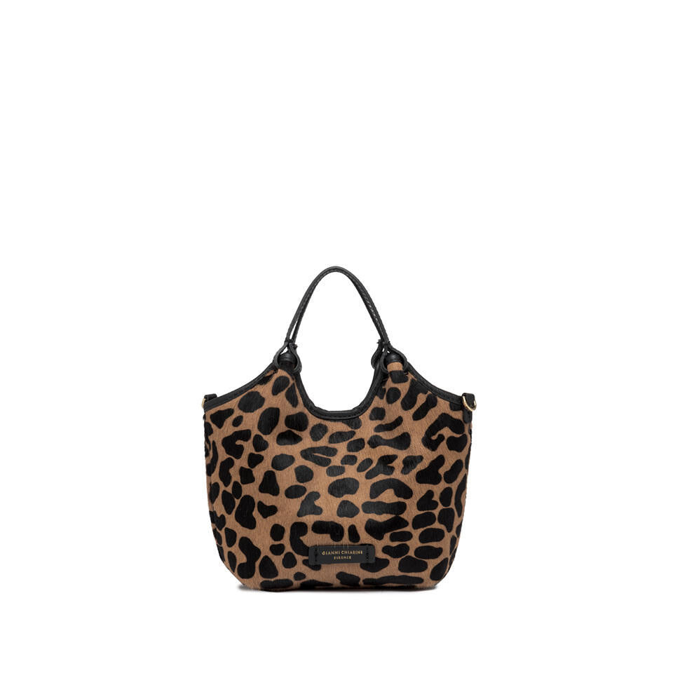 Handtasche Horsy DUA - 10730-LEO MACCHIA NERA-NERO - Braun