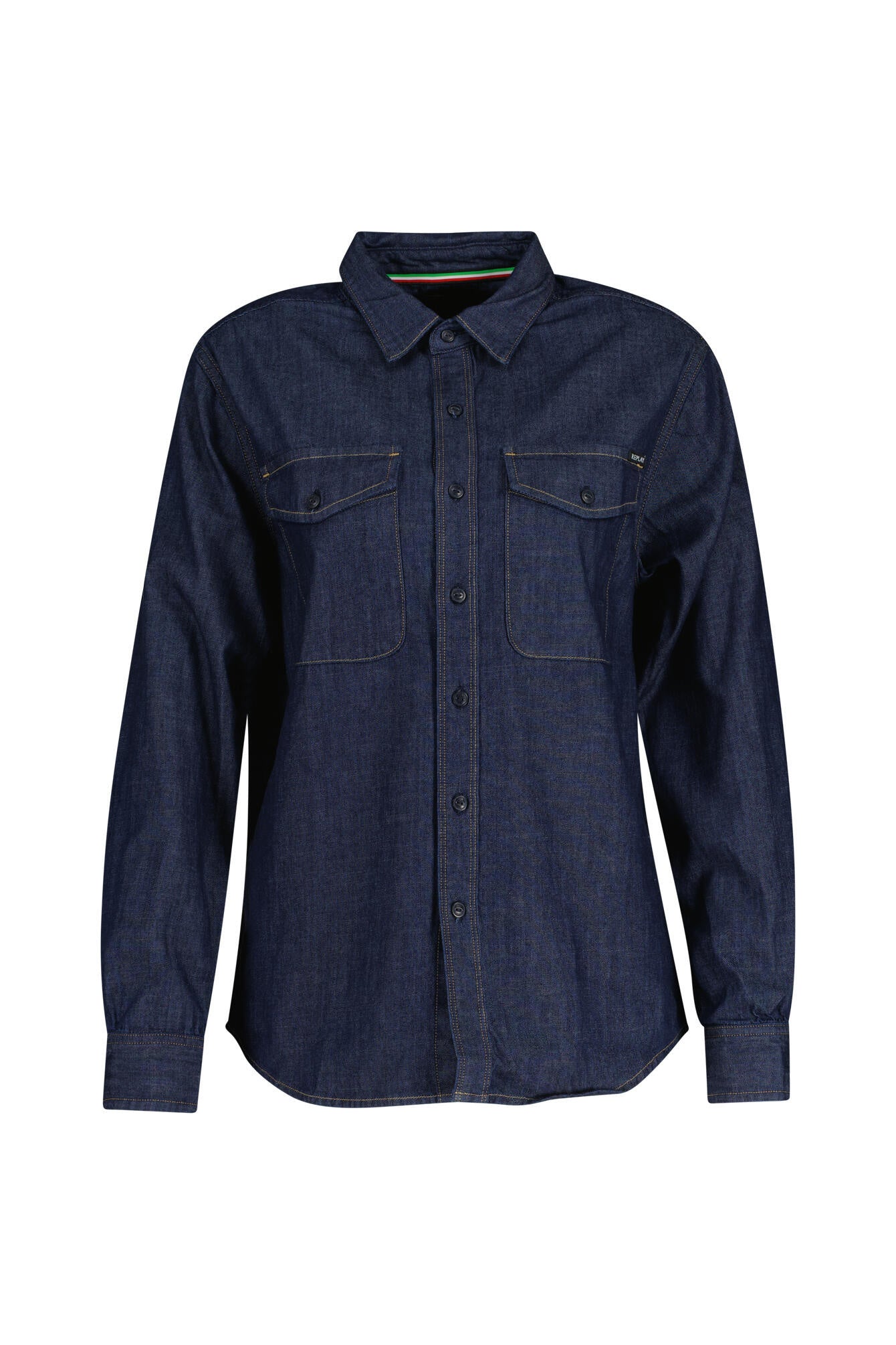 Jeanshemd aus Baumwolle - 007-DARK BLUE - Blau
