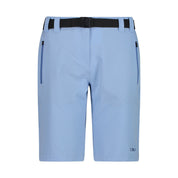 Bermuda Shorts mit Gürtel - L607-SKY - Blau