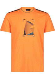 T-Shirt mit Print - C550-FLAME - Orange