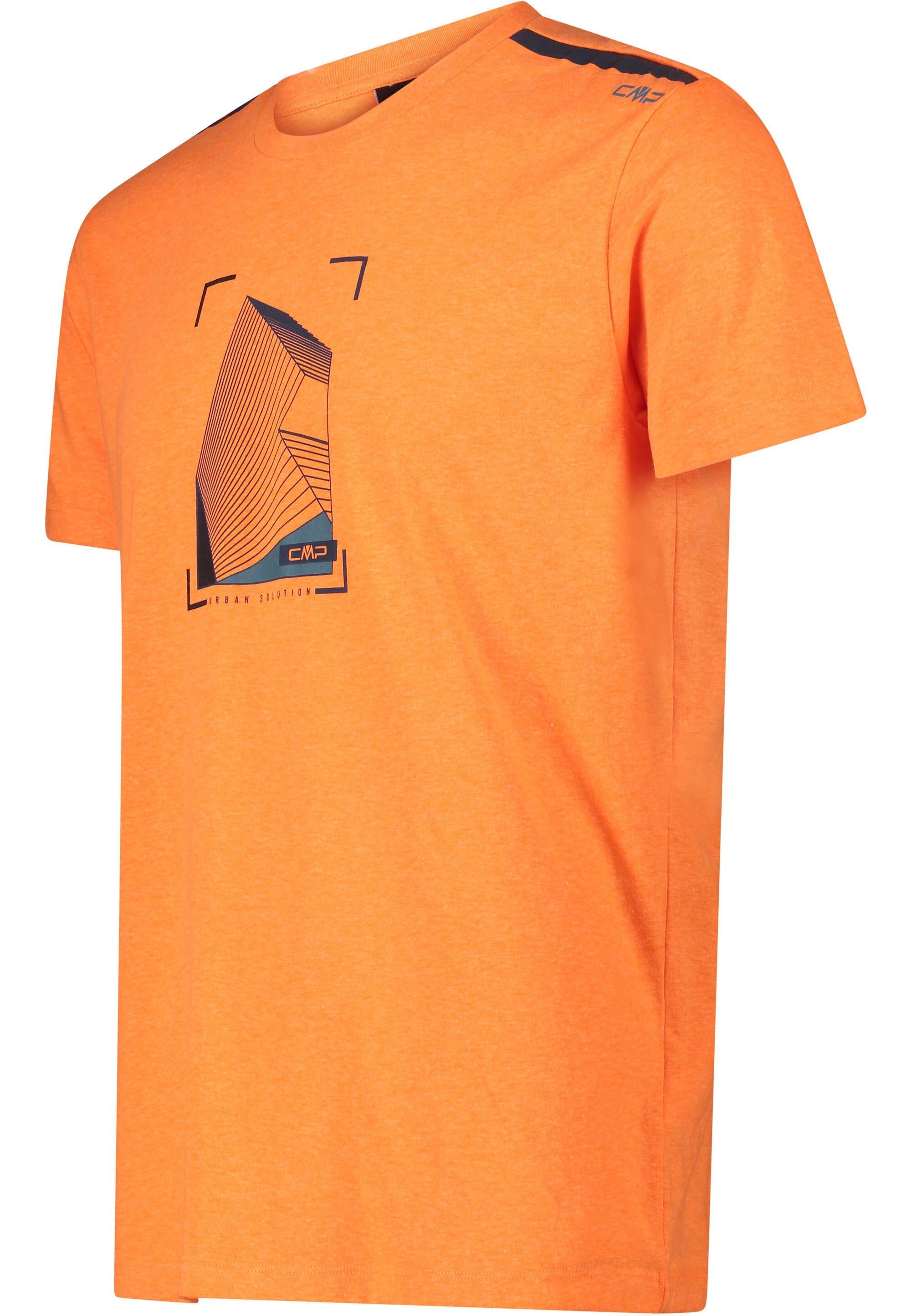 T-Shirt mit Print - C550-FLAME - Orange