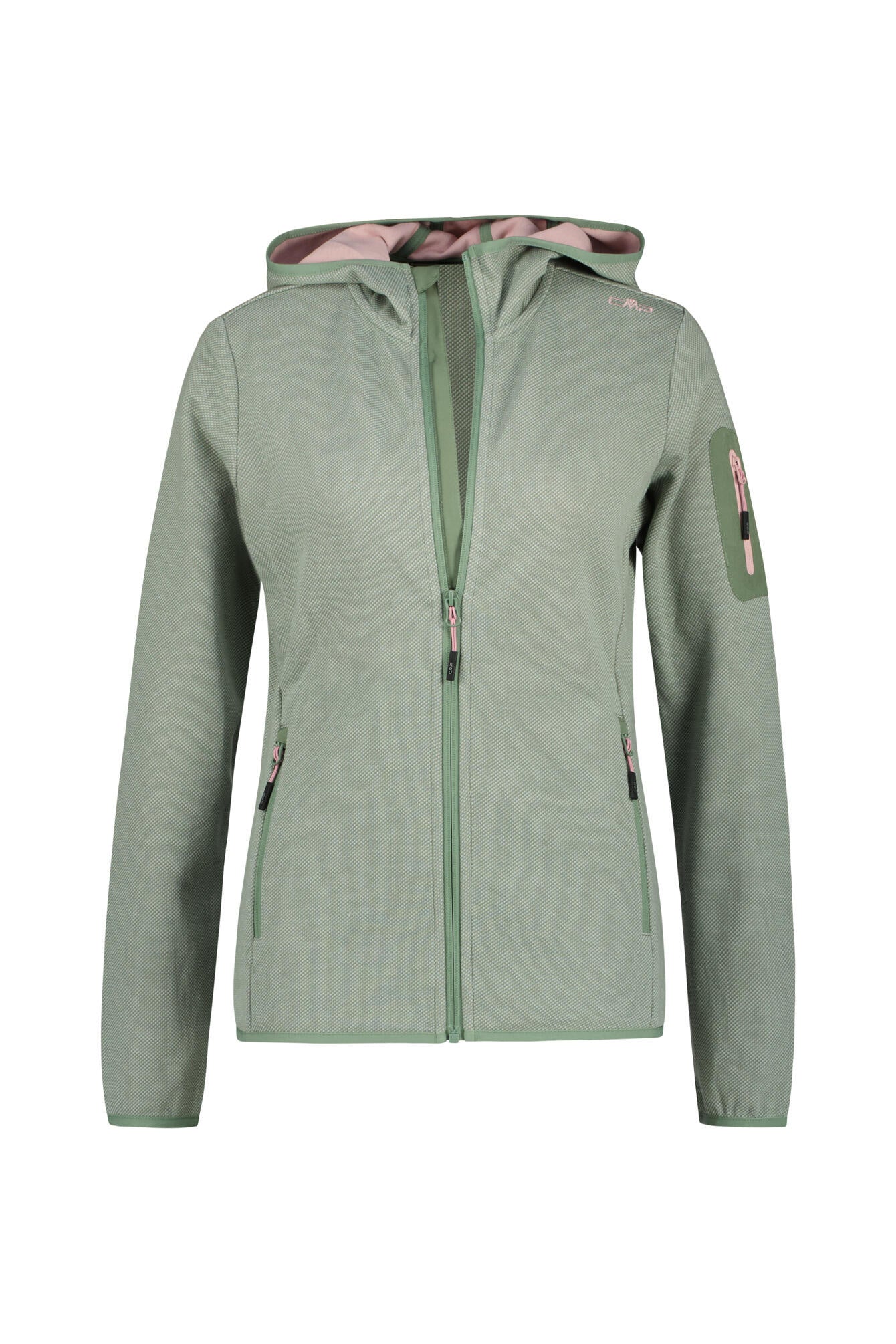 Funktionsjacke mit Kapuze - 53ER-SALVIA-JADE - Grün | Rosa