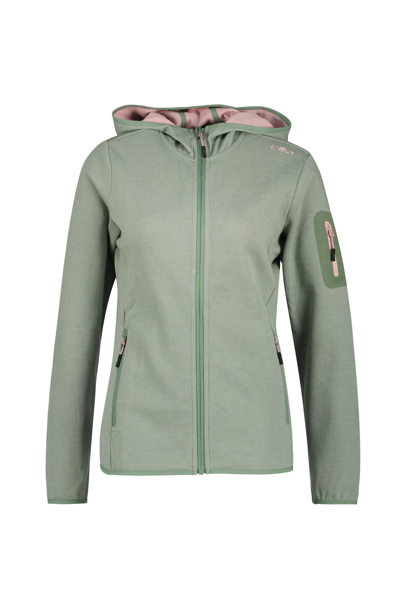 Funktionsjacke mit Kapuze - 53ER-SALVIA-JADE - Grün | Rosa