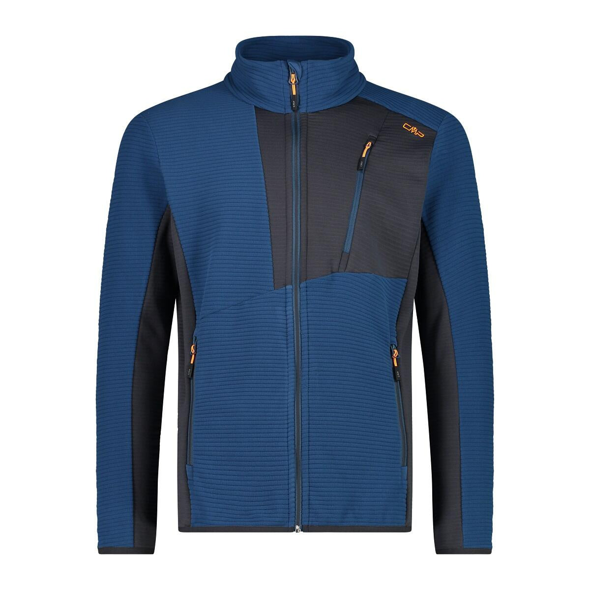 Fleecejacke mit Stehkragen - M951-BLUESTEEL - Blau | Schwarz