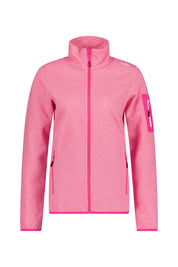 Leichte Fleecejacke mit Stehlkragen - 62CR-FUXIA-BIANCO - Pink