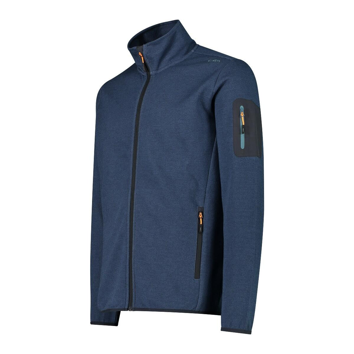 Leichte Fleecejacke mit Stehkragen - 46MR-BLUESTEEL-NERO - Blau