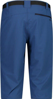 Keilhose mit Gürtel - M879-DUSTY BLUE - Blau | Schwarz