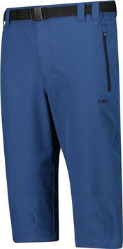 Keilhose mit Gürtel - M879-DUSTY BLUE - Blau | Schwarz