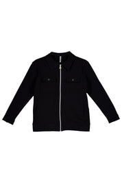 Sweat Jacke - 9000 - Schwarz