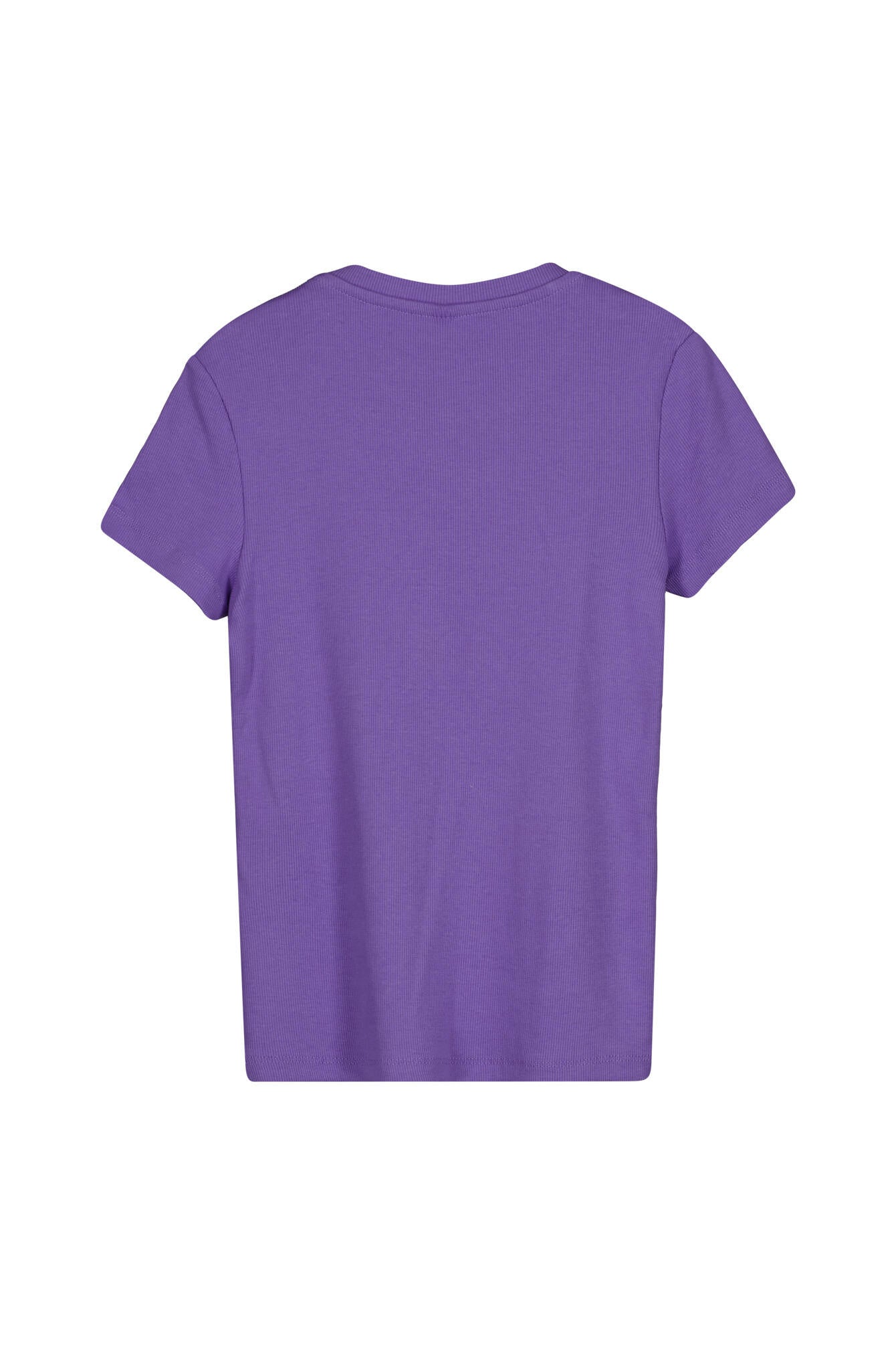 T-Shirt aus Rippstrick - 6612 - Violett