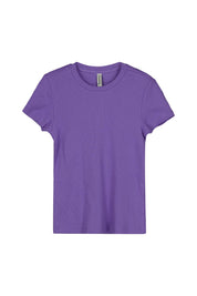 T-Shirt aus Rippstrick - 6612 - Violett