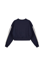 Sweatshirt oversized aus Baumwolle - 6302 - Blau