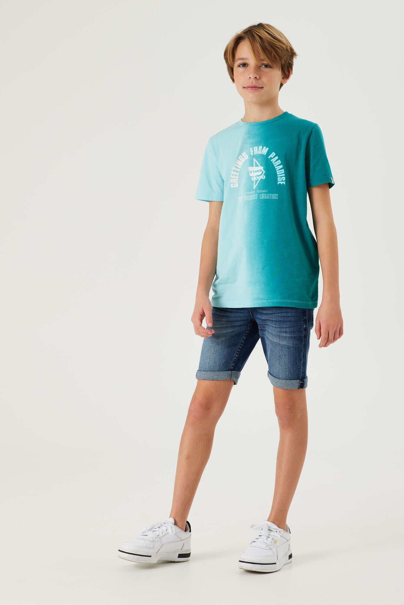 T-Shirt mit Print - 4215 - Blau | Grün