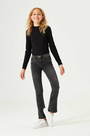 Jeans mit ausgestelltem Bein - 2112 - Grau