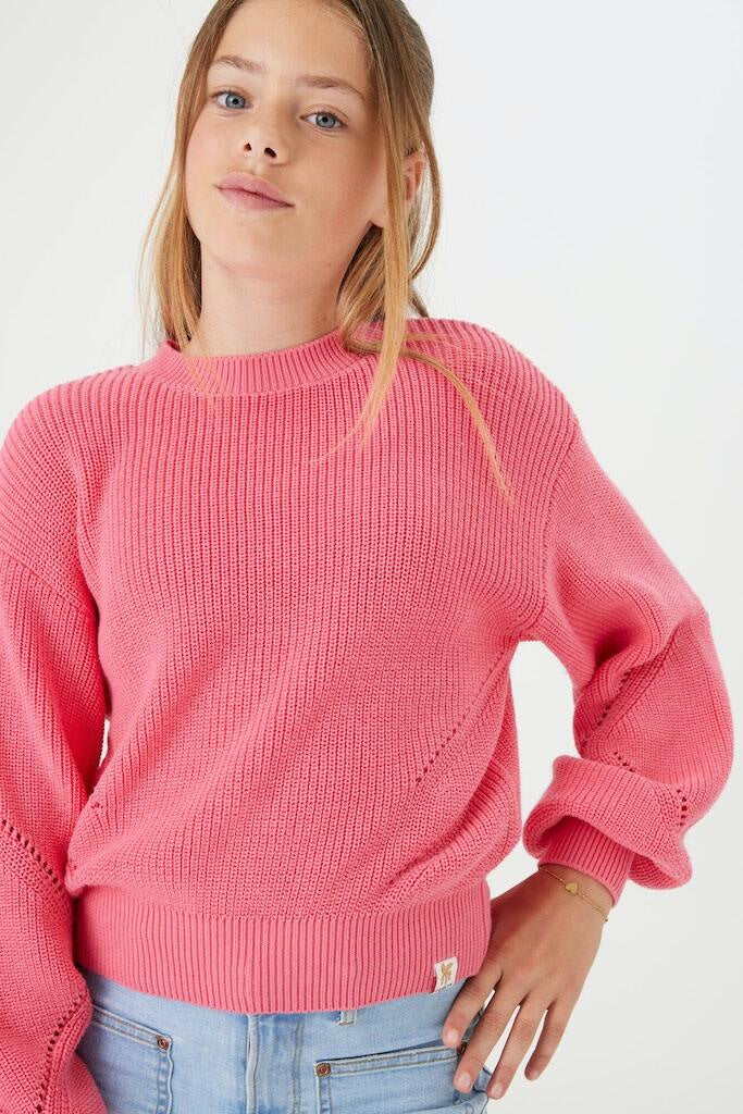 Strickpullover mit Rundhalsausschnitt - 5328 - Pink