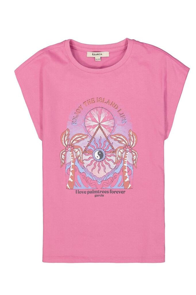 T-Shirt mit Print - 9453 - Pink