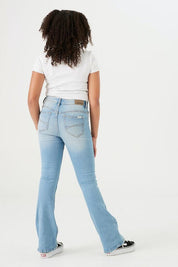 Jeans mit ausgestelltem Bein - 6195 - Blau