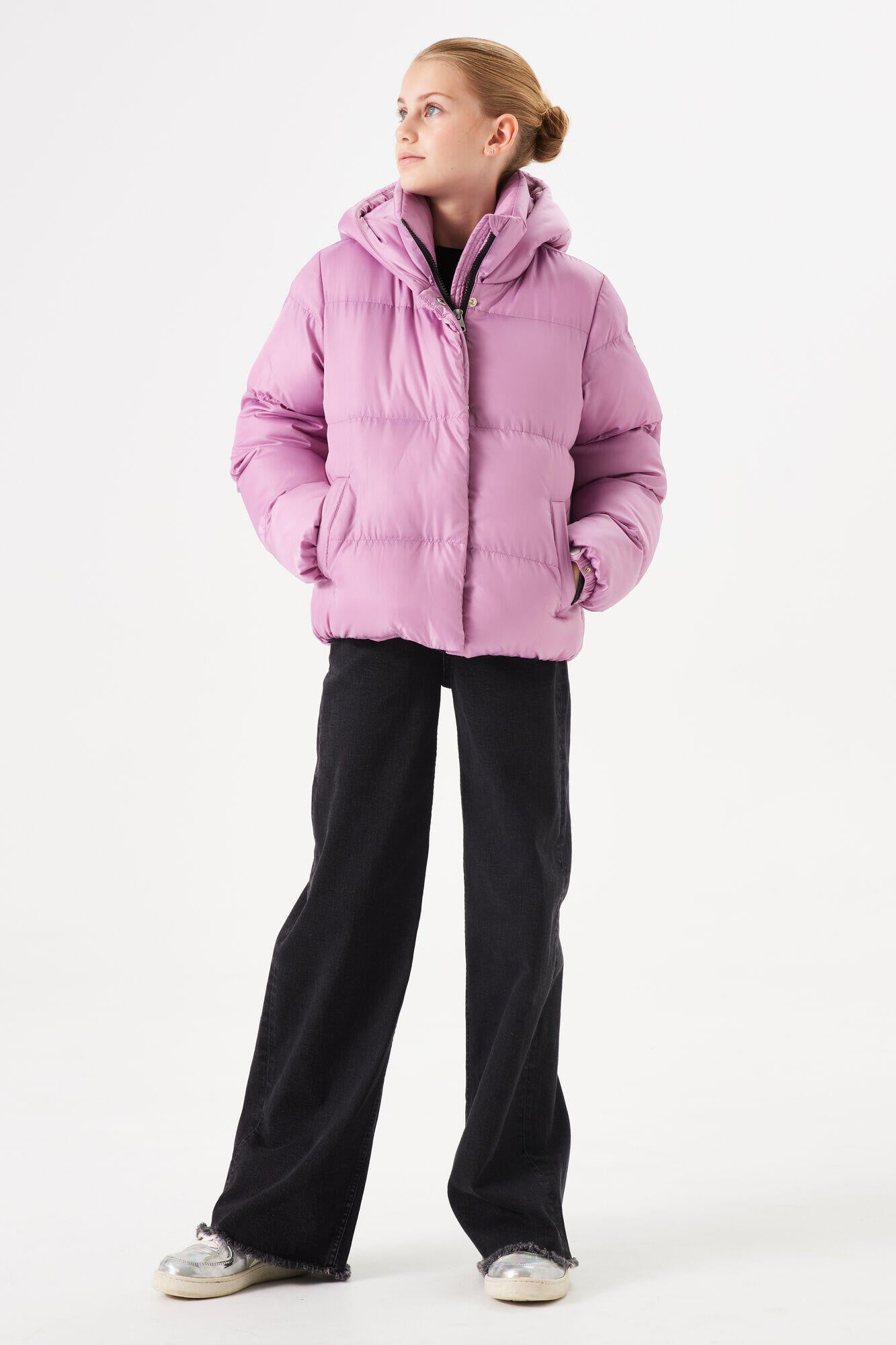 Steppjacke mit Kapuze - 8441 - Violett