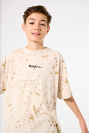 Gesprenkeltes T-Shirt - 4925 - Creme