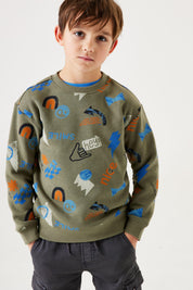 Sweatshirt mit Print - 2758 - Grün