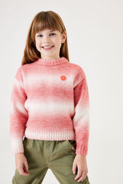 Strickpullover mit Farbverlauf - 7525 - Rosa