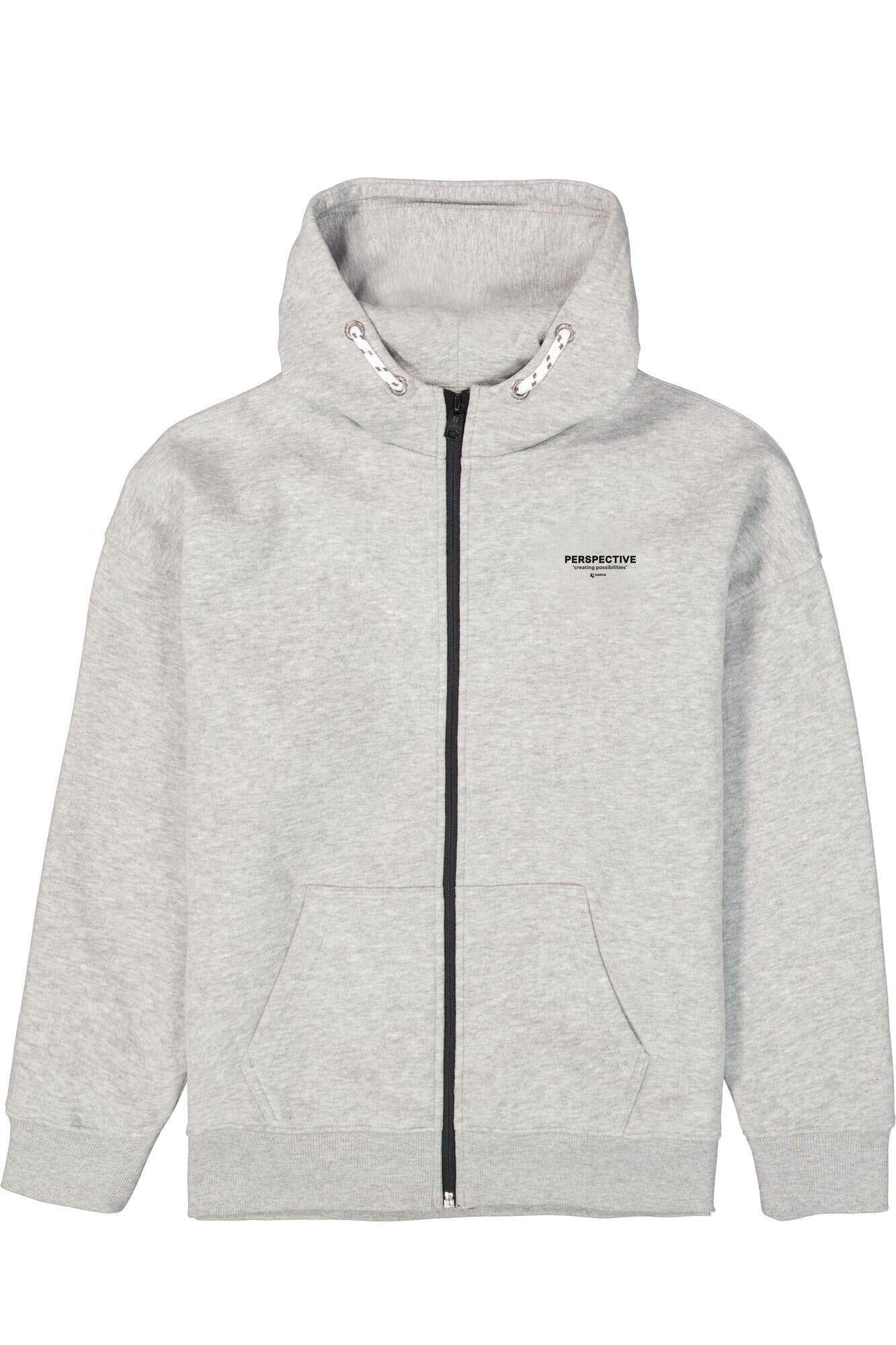 Sweatshirtjacke mit Kapuze - 66 - Grau