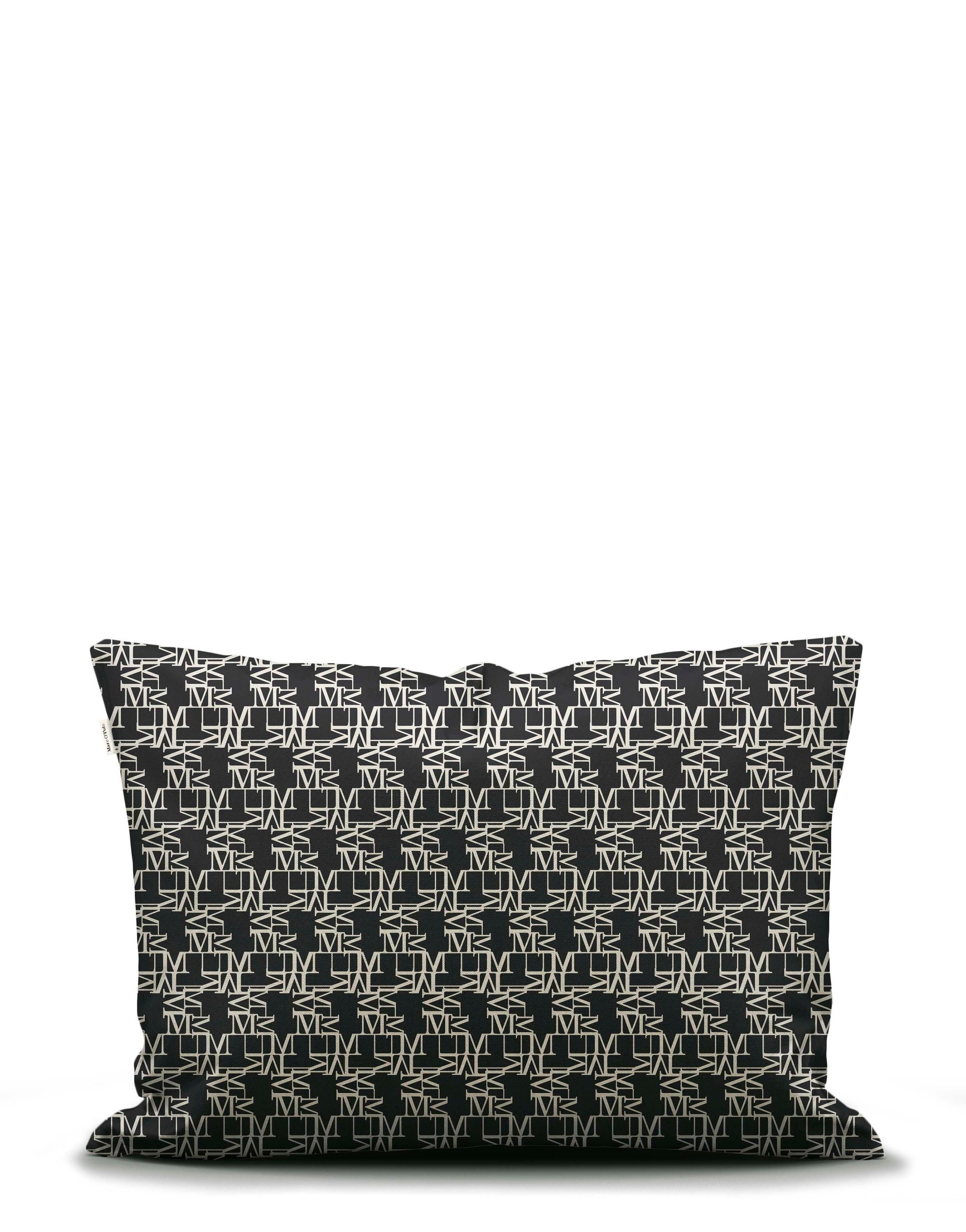 Bettbezug mit Monogram-Print - 105-Schwarz - Weiß | Schwarz