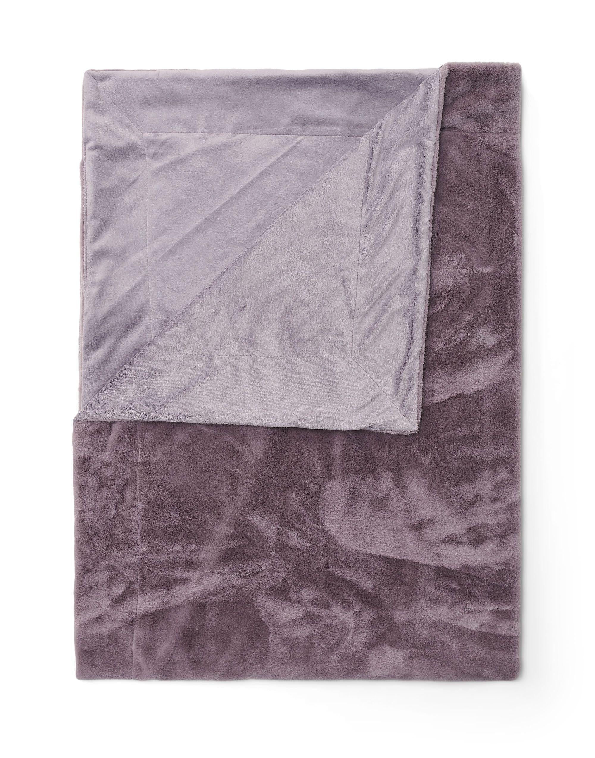 Tagesdecke aus Kunstfell - 727-Pale purple - Violett