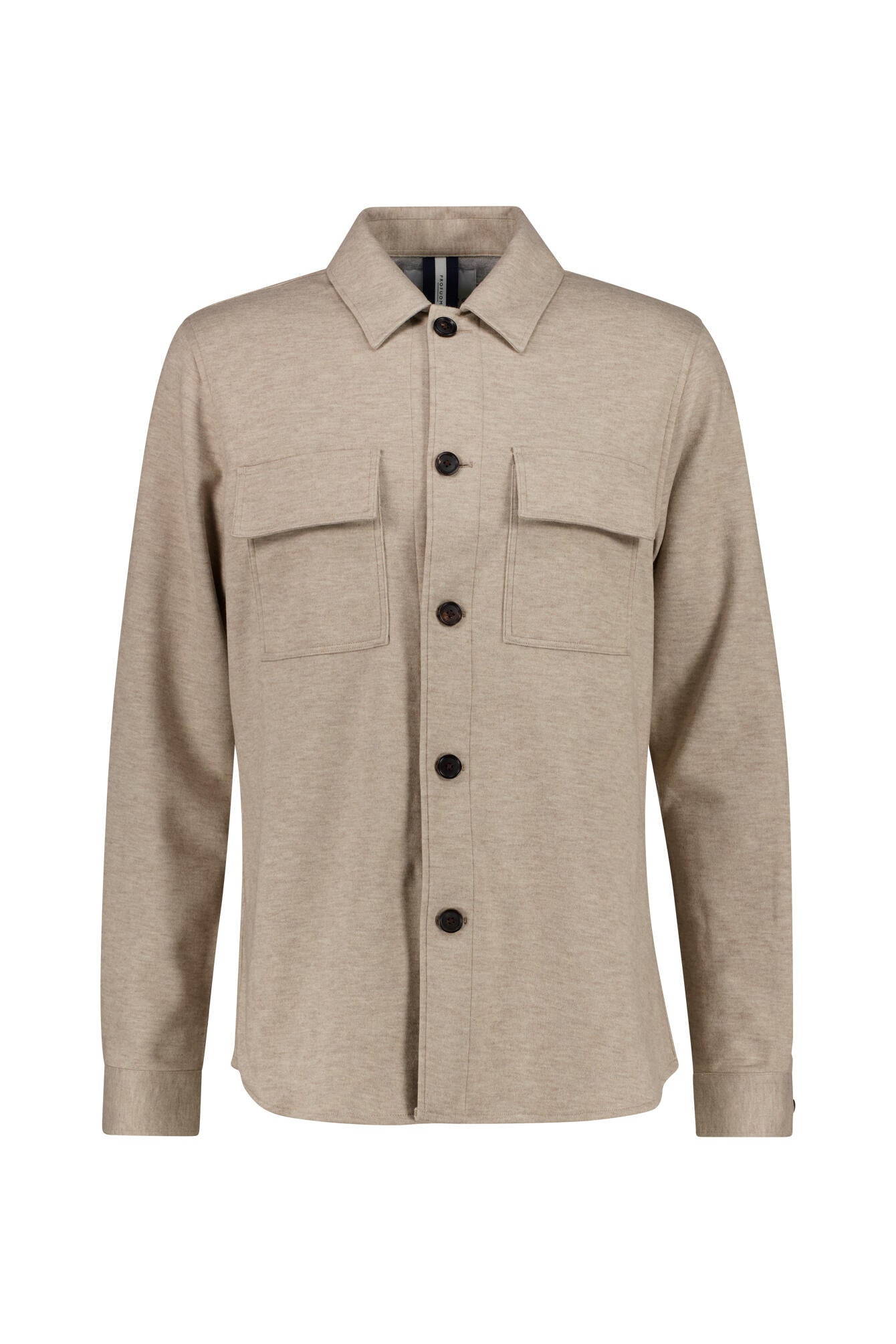 Overshirt mit aufgesetzten Taschen - F - Beige