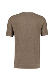 Strick-T-Shirt aus Baumwollmix - H3 - Braun