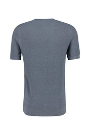 Strick-T-Shirt aus Baumwollmix - M - Blau