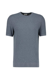 Strick-T-Shirt aus Baumwollmix - M - Blau