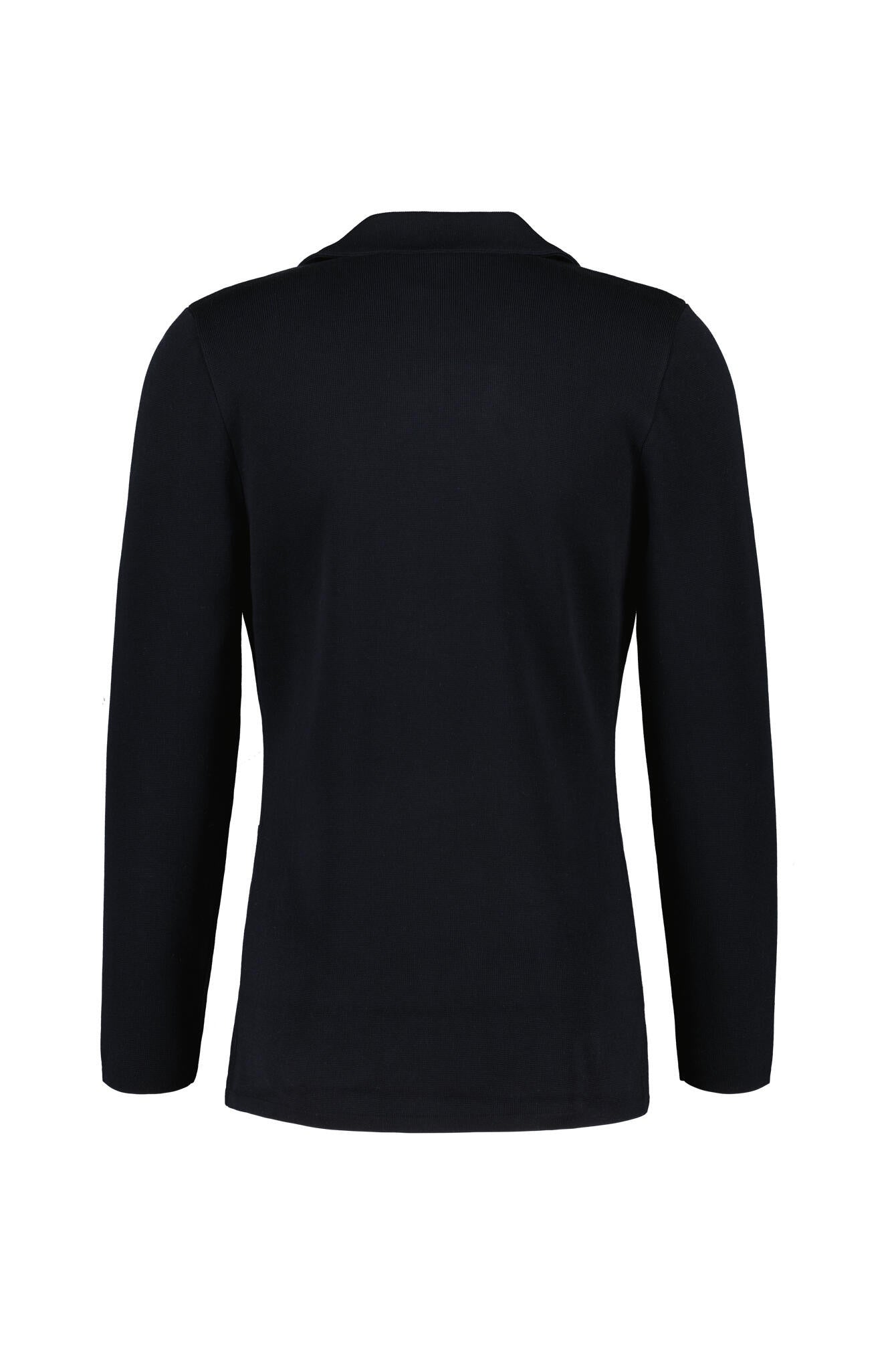 Strickjacke mit Reversekragen - P - Blau